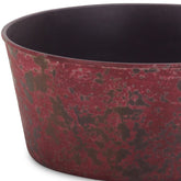 10" Red Recycled Plastic Indoor Outdoor Round Pot Planter